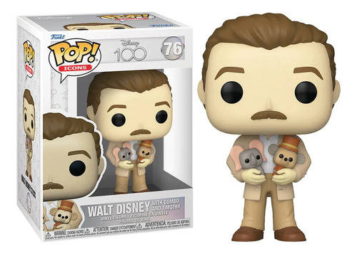 Funko Pop Icons Walt Disney With Dumbo And Timothy 76