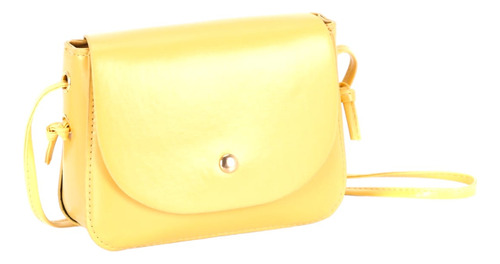 Bolsa Pequena Feminina Compacta Transversal Crossbody Gash Cor Amarelo