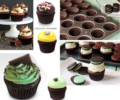 Gifbera Marrón Forros Estándar Para Cupcakes Suecos Tazas...
