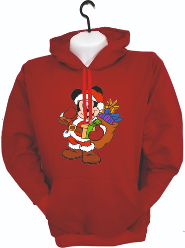 Buzo Buso Hoodie Mickey Mouse Navidad Disney Adultos Niños