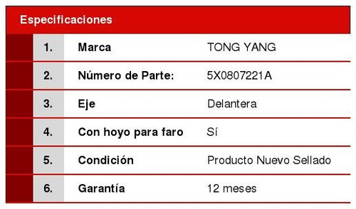 1 Defensa Delantera De Calidad Pointer 03/05