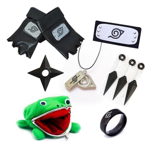 Banda Naruto Shippuden Con Token Y Shuriken. Set Cosplay