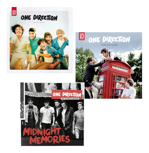 Discos One Direction Up All Night, Take Me Home Y Midnight M