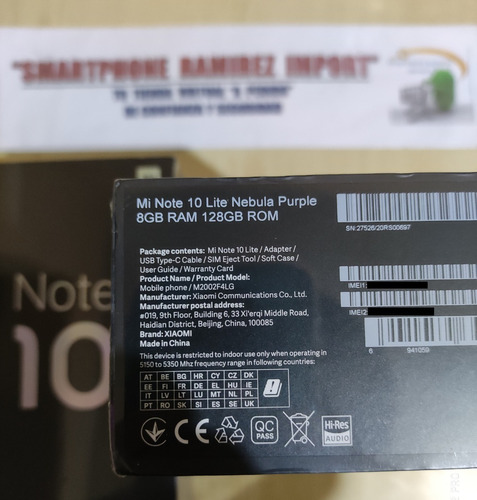 Xiaomi Mi Note 10 Lite 8gb Ram 128gb Nuevo A Pedido
