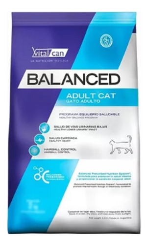 Alimento Vitalcan Balanced Gato Adulto Sabor Mix Bolsa 15kg