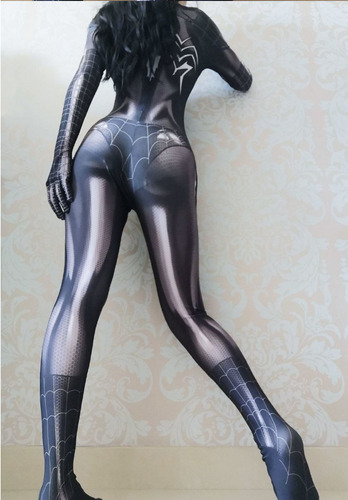 Spiderman Mono Mujer Halloween Cosplay Rojo Azul Disfraz