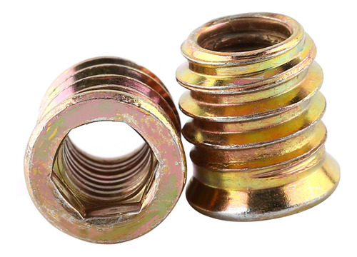 Imagen 8 de 10 de Madera Roscada Inserto Tuercas Zinc Acero Al Carbono Muebles