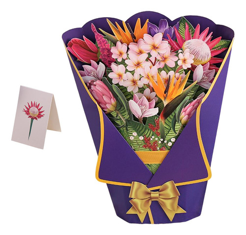 Tarjeta De Felicitación De Ramo Con Tarjeta De Estilo D