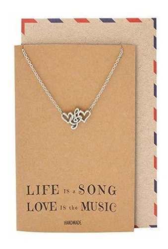 Collar - Quan Jewelry Music Gifts For Women Treble Clef Hear