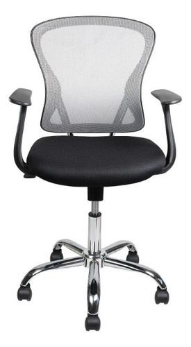 Silla De Escritorio Gris, Burdeo/negro 