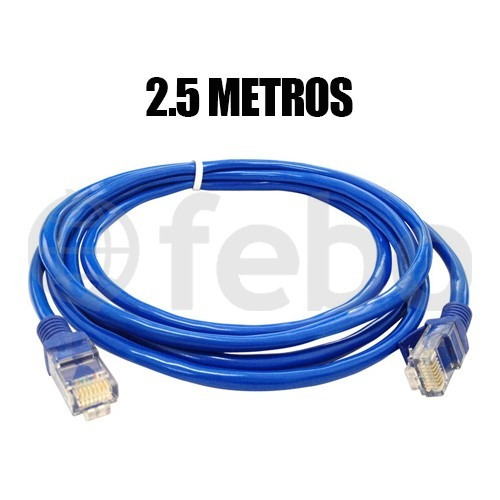 Cable De Red 2.5 Metros Ethernet Rj45 Utp Cat6 Calidad