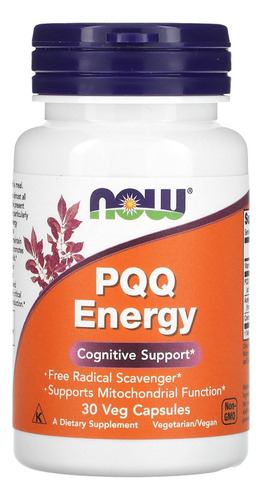 Pqq 20 Mg Energy Com Q10 B12 30 Caps Now Foods Sabor Vitamina