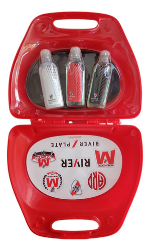 Lonchera Plastica River Plate. Set De Baño Con Accesorios