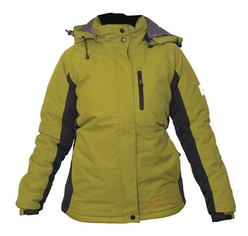 Parka Termica/impermeable Mujer Verde/negro Nevada