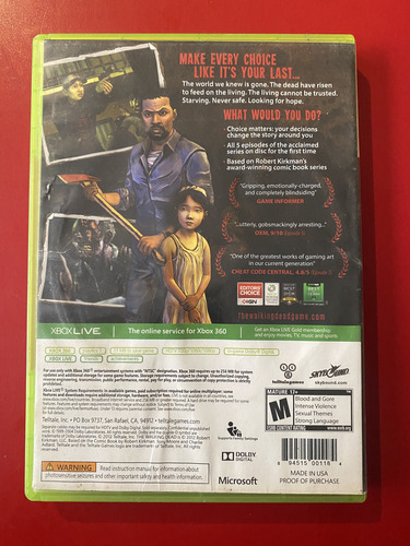 The Walking Dead A Telltale Games Series Xbox 360 (Usado)
