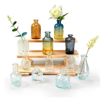 Comprar Juego De 12 Floreros De Vidrio, Floreros Pequeños Flor...