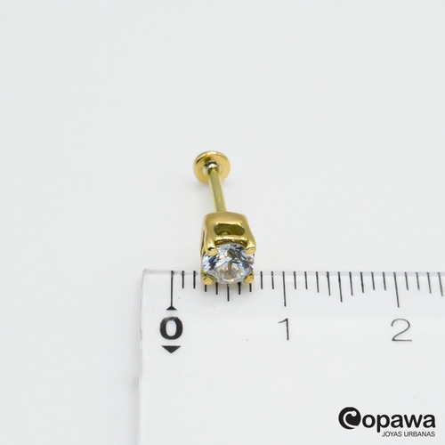 Piercing Labret Tragus Oro 18k Grifa 4.5mm - Copawa Joyas