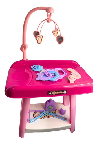Set De Juguete Silla De Comer Y Cambiador Para Muñecas Env