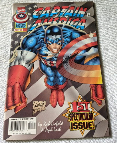 Captain America # 1 Marvel Comics En Ingles Rob Liefeld 1996