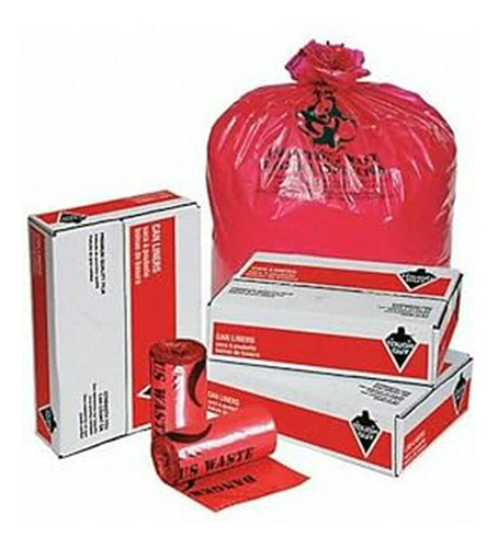 Bolsa De Aislamiento Hospitalario, 33gal, Roja, Pk100