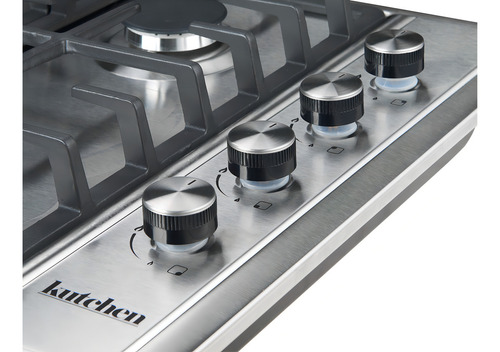 Parrilla Gas Kutchen Kpg32560s 4 Quemadores Acero Inox. 60cm Color Plateado