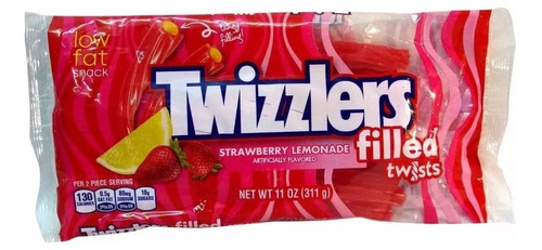 Twizzlers Filled Twists Strawberry Limonade (regalíz 311 Gr)