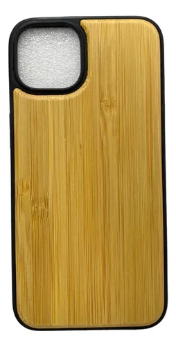 Carcasa Funda Bamboo Personalizable Grabada Para Iphone 13 Marrón Claro