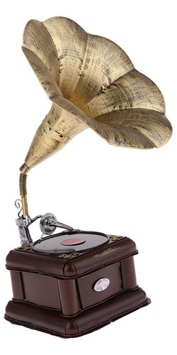 Decoración De Fonógrafo De Época Dorado