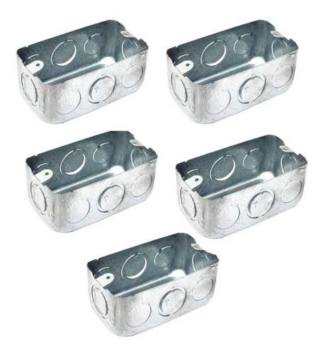 Imagen 3 de 6 de Caja Rectangular Chapa Embutir Homologada Iram Caja X 120u.