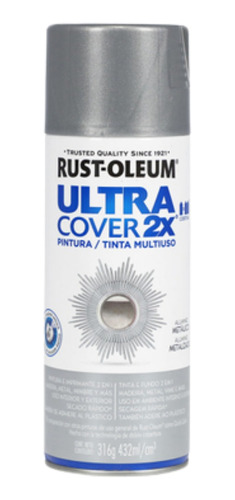 Pintura En Spray De Secado Rapido Aluminio Metalico 430ml