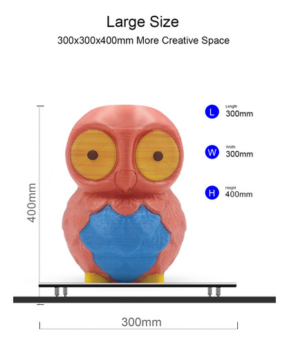 Impresora 3d Zonestar Z8pm4 Pro Fdm Con Área De Construcción