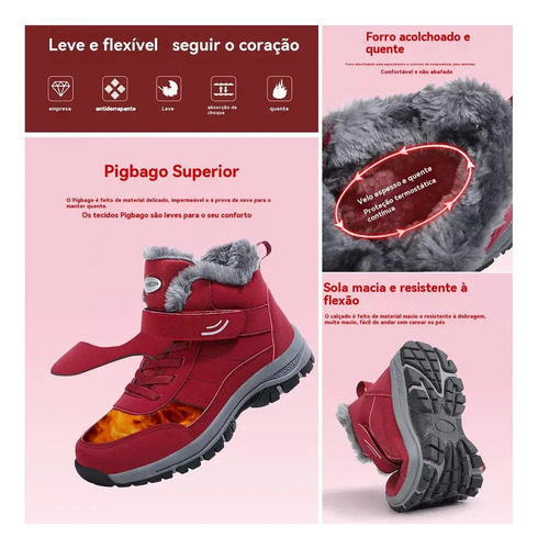 Botas De Nieve Cálidas Con Forro Polar, Impermeables, Para H