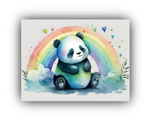 Arte De Pared Inspiradores Pandas Llamativo 75x50cm