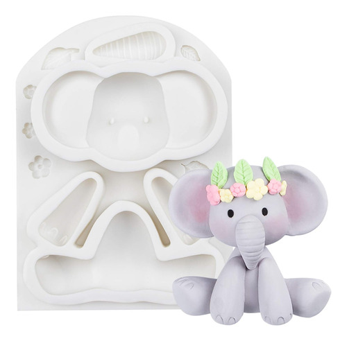 Molde De Silicona Con Forma De Elefante Para Baby Shower, Cu