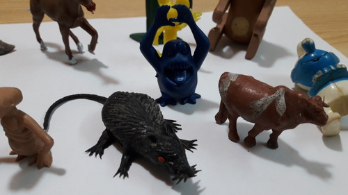Lote X 13 Juguetes Miniaturas Antiguos Varios Animales Etc