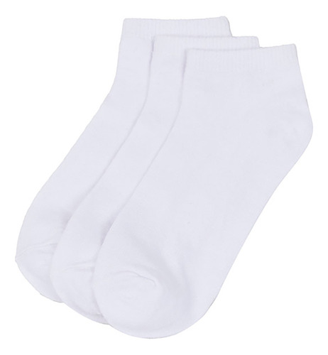 Calcetines Tripack Cortos Liso  Blanco Corona