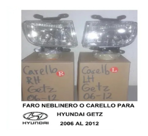 Faro Neblinero Hyundai Getz  Izquierdo  2006 Al 2012