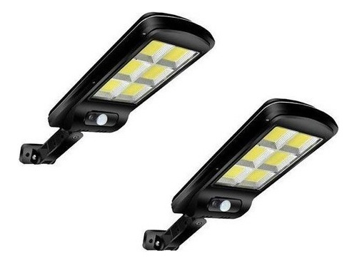 2pcs Sensor Poste Energía Solar Led Lámpara 100w