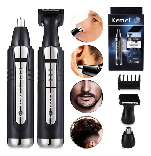 Lamina Com Aparelho De Tirar Pelo Nariz Barba Bigode Kemei Cor Outro