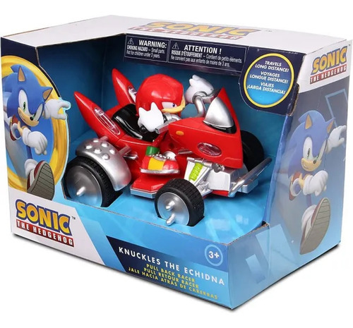 Sonic The Hedgehog Carrinho Knuckles Pull Back Fun F01066 Color Rojo