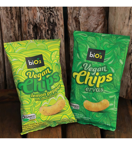 Kit 6x Salgadinho Assado Orgânico Vegan Chips Bio2