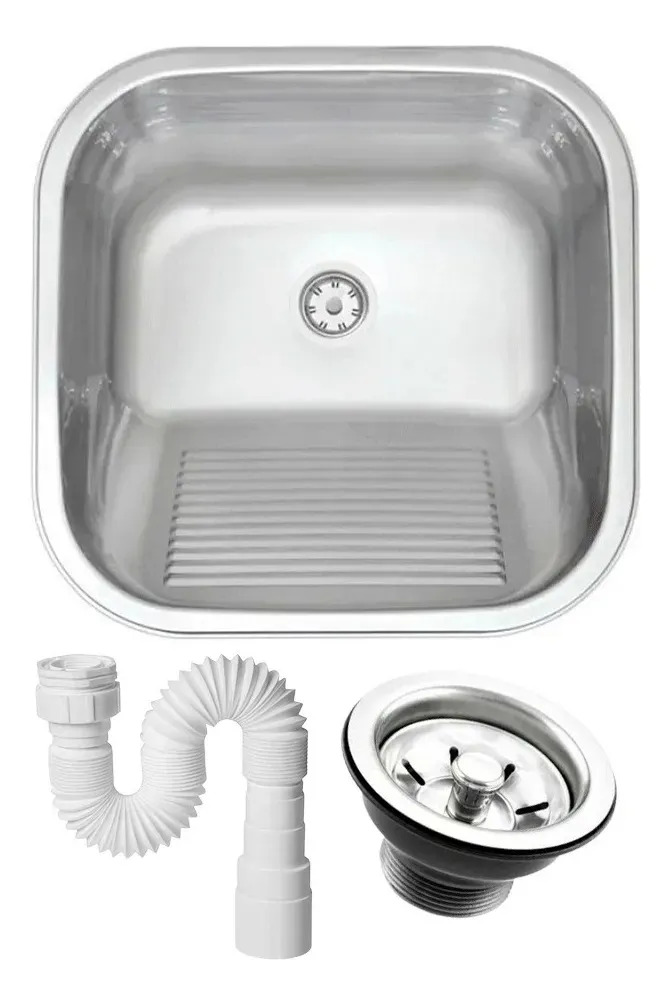 Tanque Inox 304 Fosco Lavanderia 40x34x20 American Steel Fosco