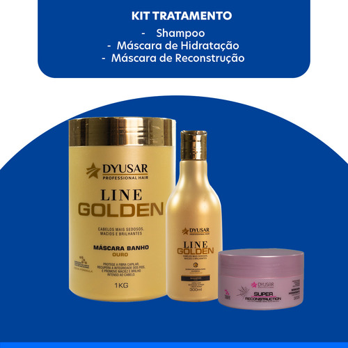 Kit Cabelo Shampoo 300ml E Máscara 1 Kg E Reconstrução 300g