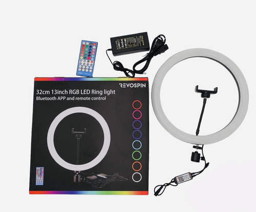 Anillo De Luz Led 33 Cm Rgb Blanco Control Remoto Brillo Aju