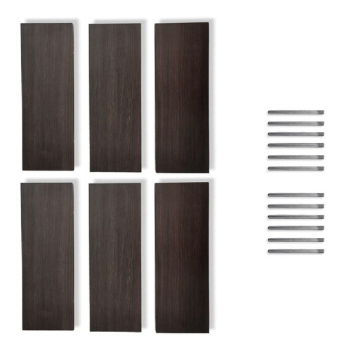 Imagen 2 de 9 de Set De 6 Repisas Flotantes Minimalistas Madera 40x15 Cm Color Roble Dakar