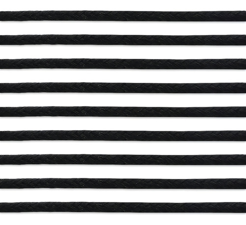 Cordão São José Trançado De Algodão Preto Ref.3045 3mm 50m