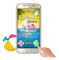 Comprar Invitación Interactiva Pool Party Botón Mapa Y Confirmar