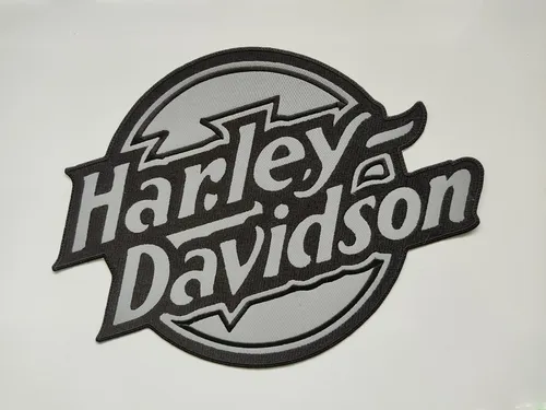 Parche Bordado Texto Harley Davidson Circular Letra Chaleco