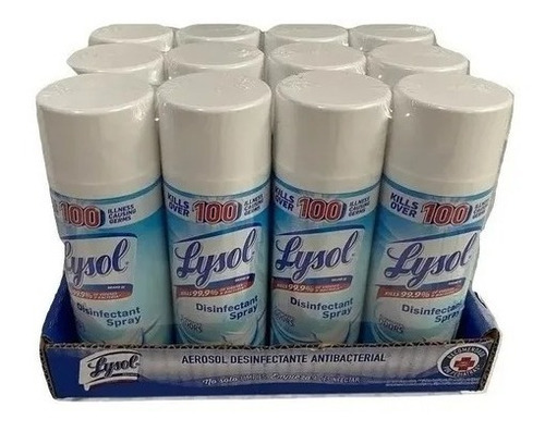 Lysol 475 Gr Desinfectante Spray 12 Pzas