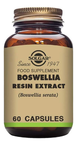 Extracto De Resina De Boswellia Solgar 60 Cápsulas